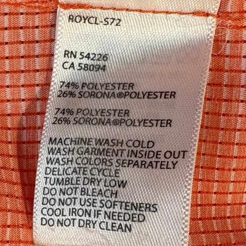Robbin Jean Sleeveless Outdoor Fishing Shirt Coral Gingham Utility Top Women L - Picture 8 of 9